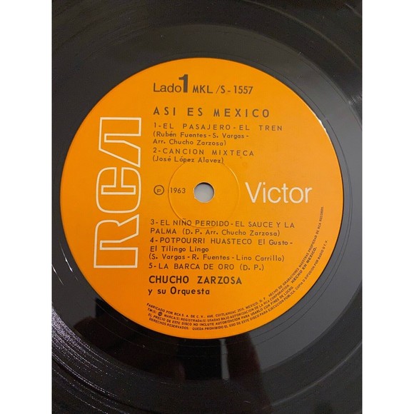 Asi Es Mexico Chucho Zarzosa Y Su Orquesta 1963 LP Import RCA MKS 1557 VG+ - Picture 5 of 7
